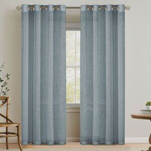 H.Versailtex -  Linen Curtains Nickel Grommet Energy  Blue